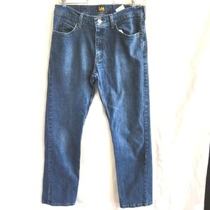LEE DENIM JEANS MEN'S SIZE 34X32 REGULAR STRAIGHT LEG COTTON             AA-50